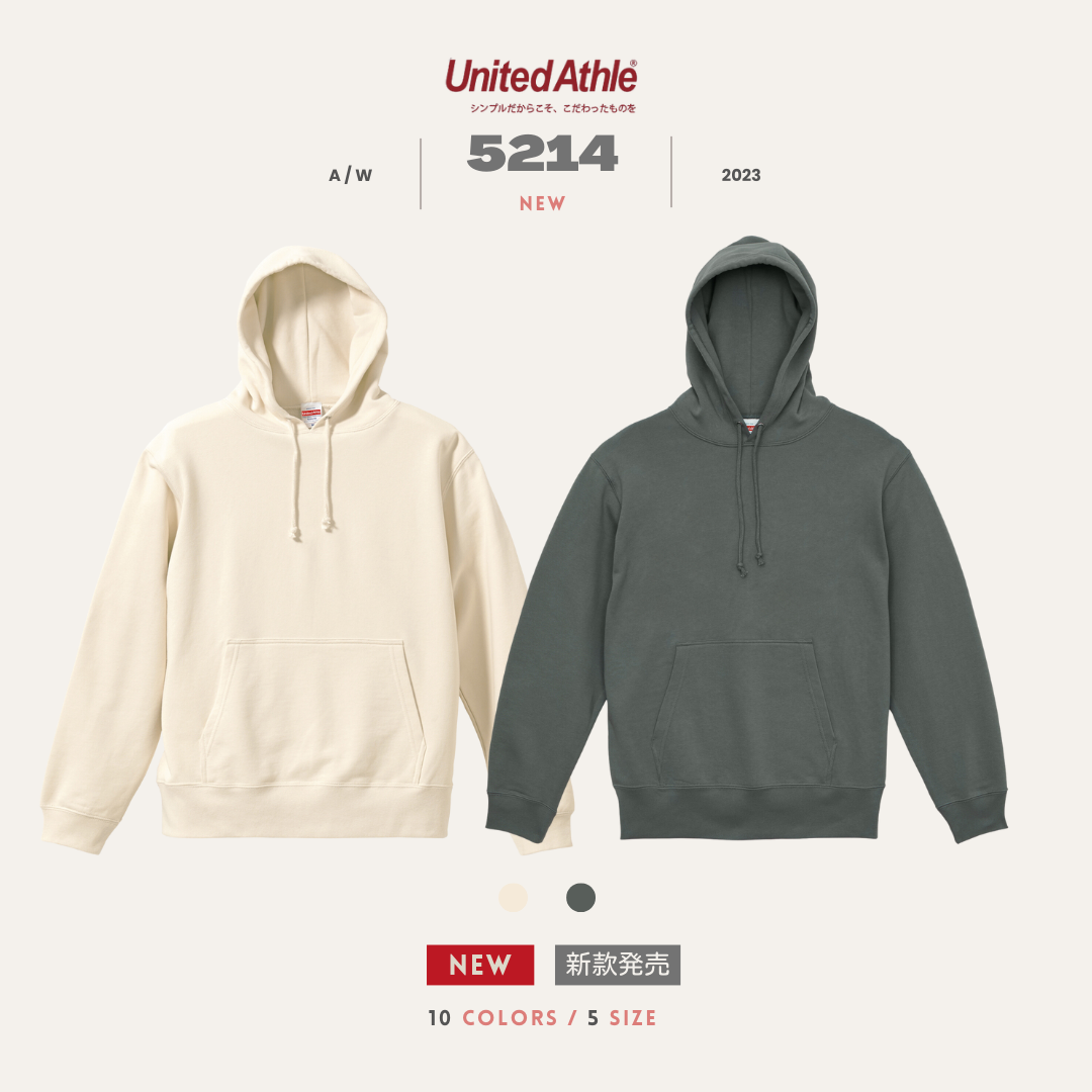 日本 United Athle 10oz 帽T 純棉 連帽 T恤 （大絨布）【 FUZY 】 - UA5214