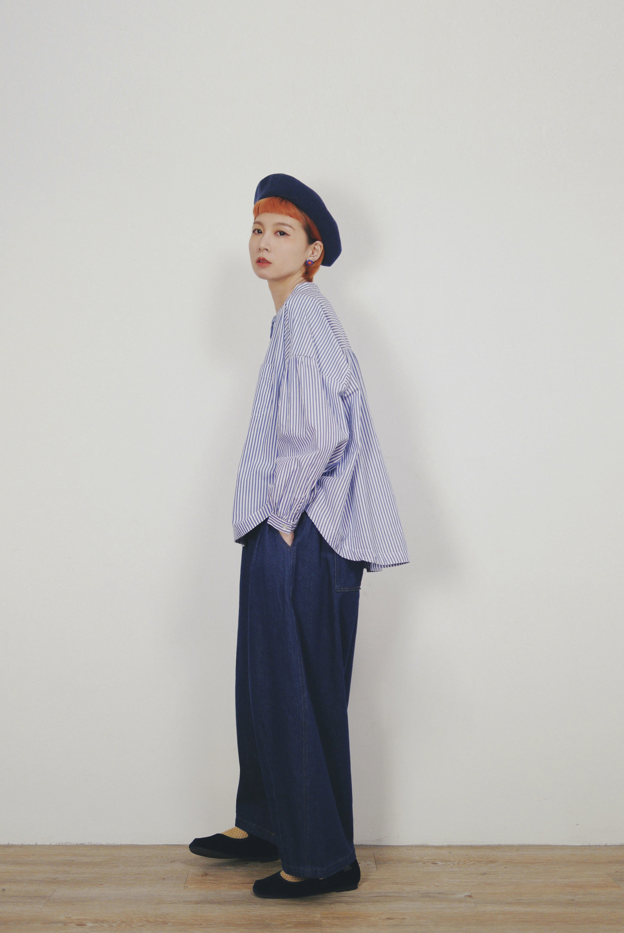 J.P.L. 高腰丹寧廓形寬褲