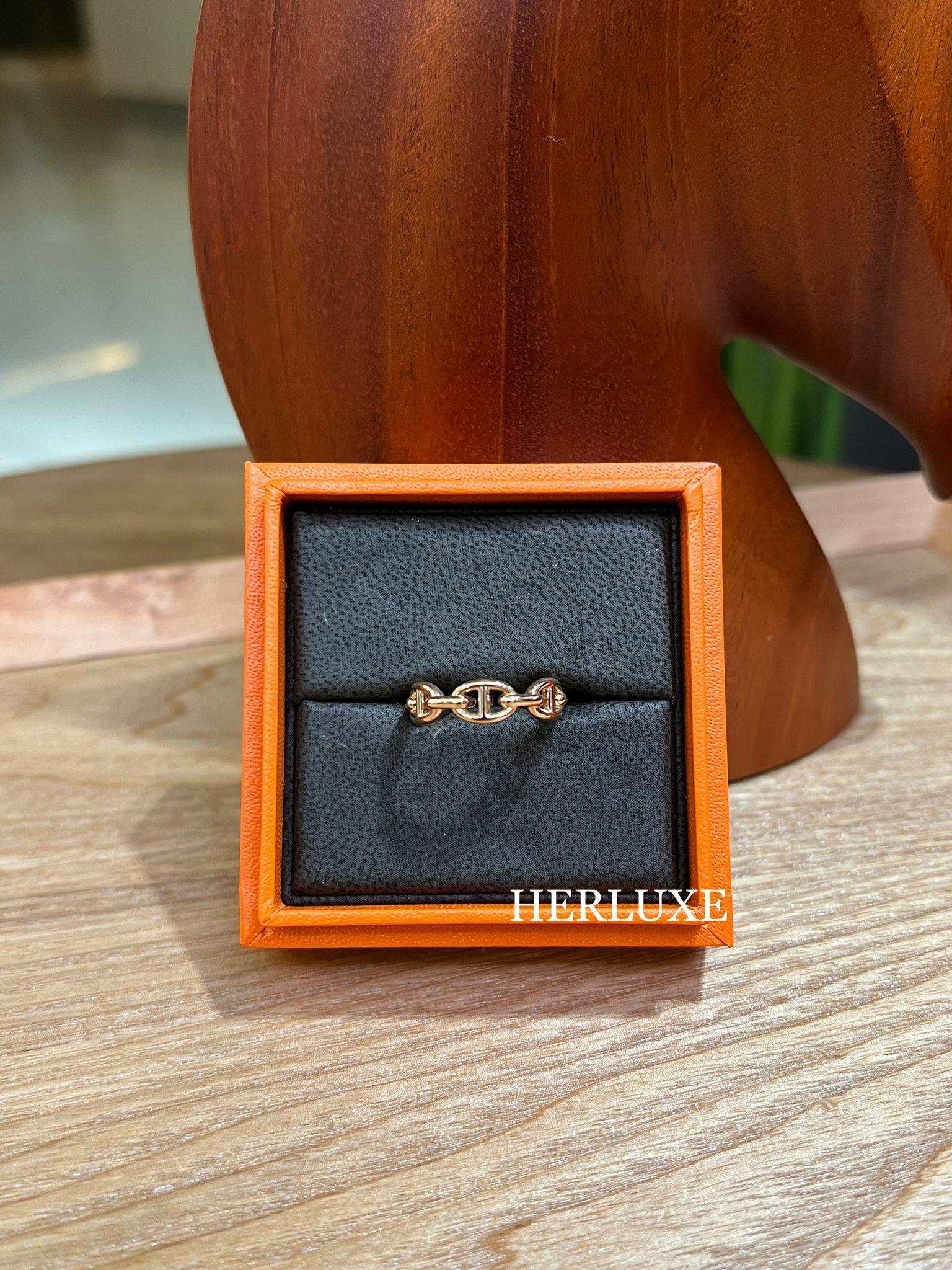 Chaine d' ancre rose gold enchainee ring (可預訂size)
