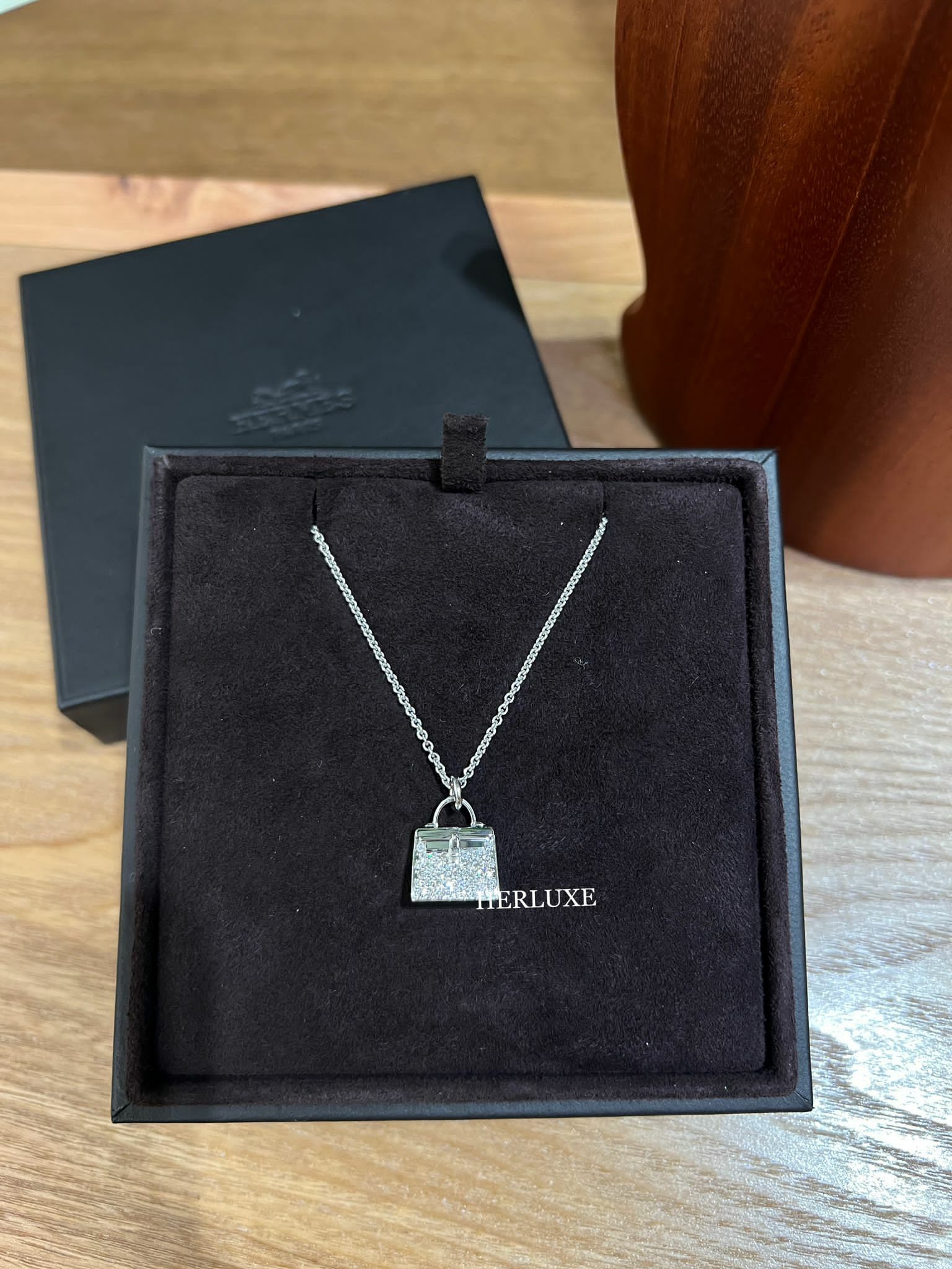 Kelly diamond necklace white gold 白金 全鑽頸鍊