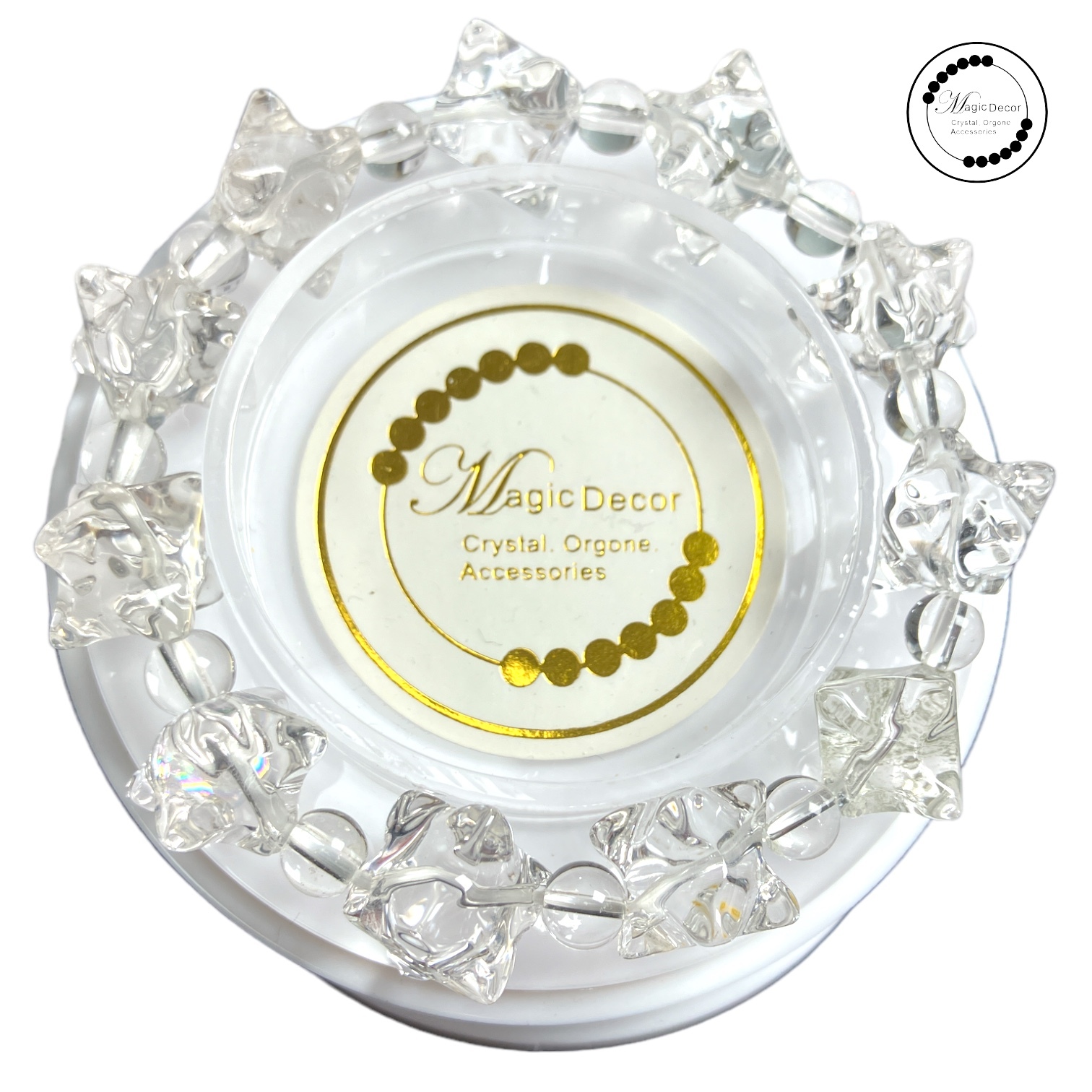 260117 - C88 天然白水晶梅爾卡巴雕刻手串