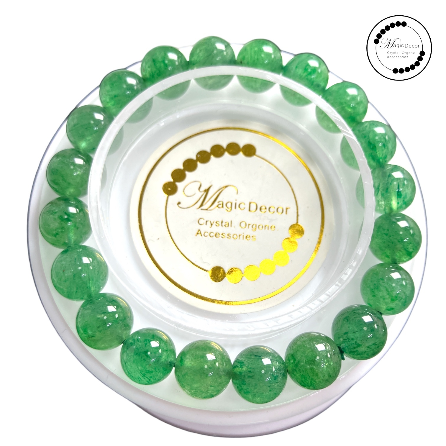 251001 - G18 9mm+清水體星光綠草莓晶手串