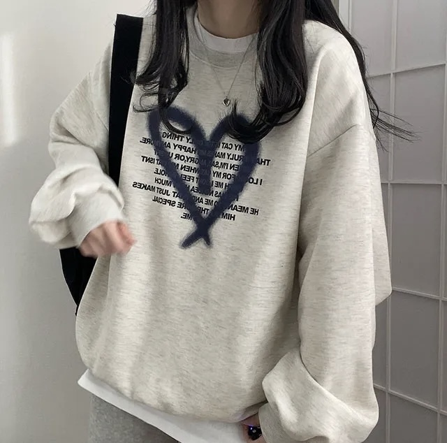 推！塗鴉心心文字衛衣