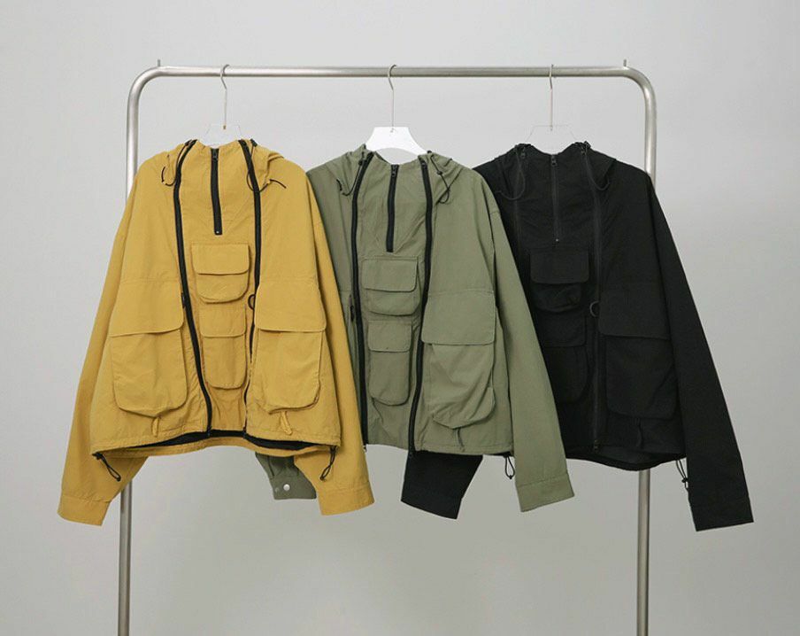 淨色雙拉鍊連帽外套 12GAUGE-023JK