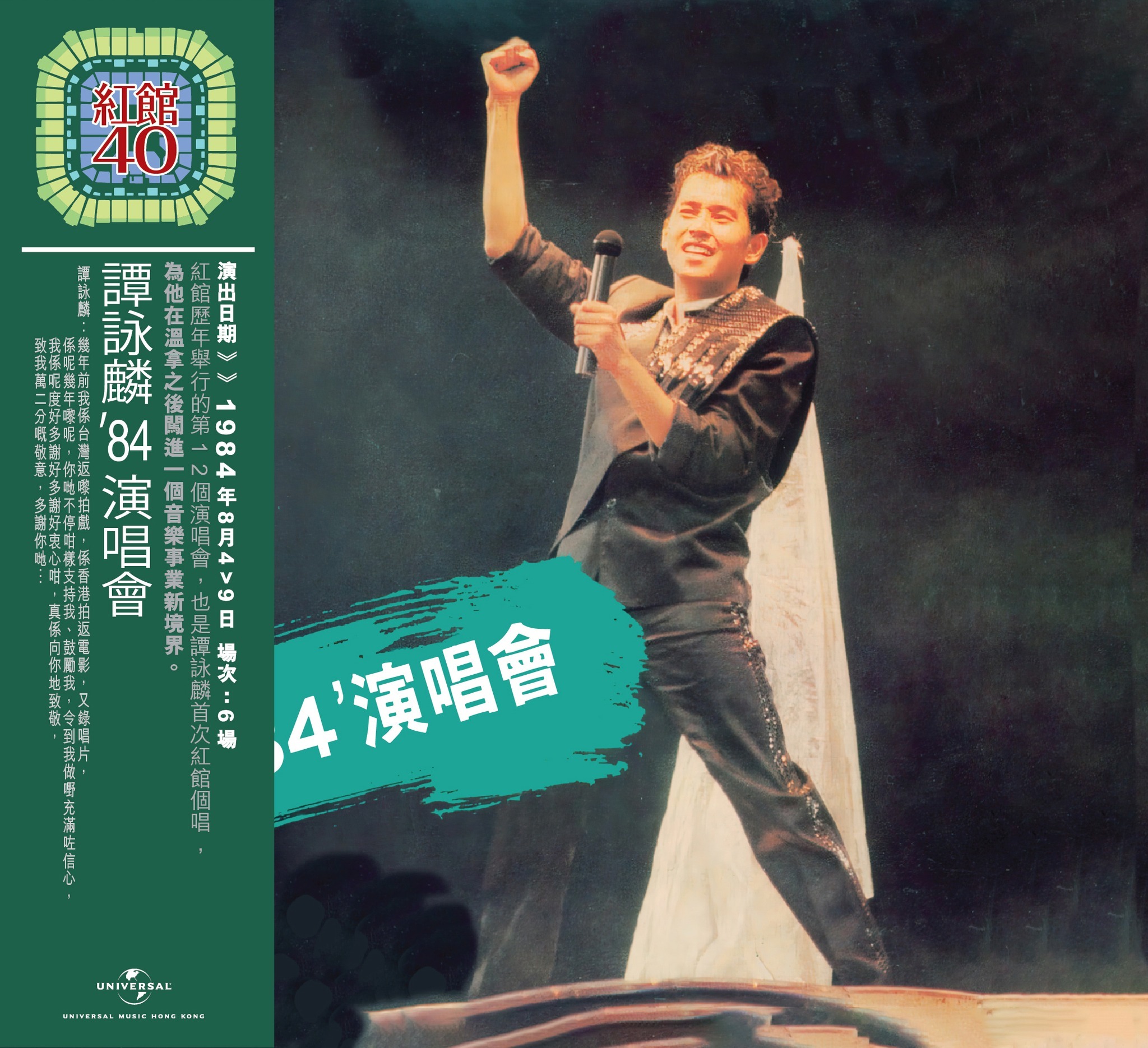 紅館40系列-譚詠麟 Alan Tam - 譚詠麟'84演唱會 (2CD)