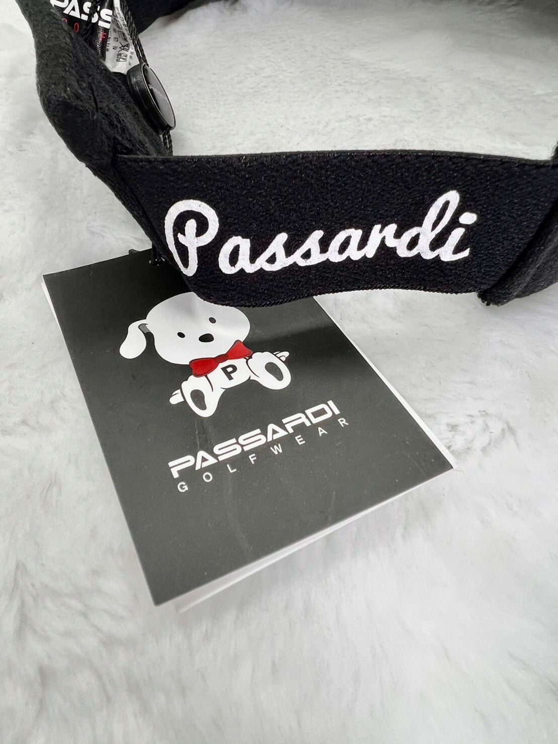 女款 【現貨】韓國Passardi Golf/ 時尚印花可愛狗狗圖騰 絲絨中空高爾夫球帽/中空帽 遮陽帽