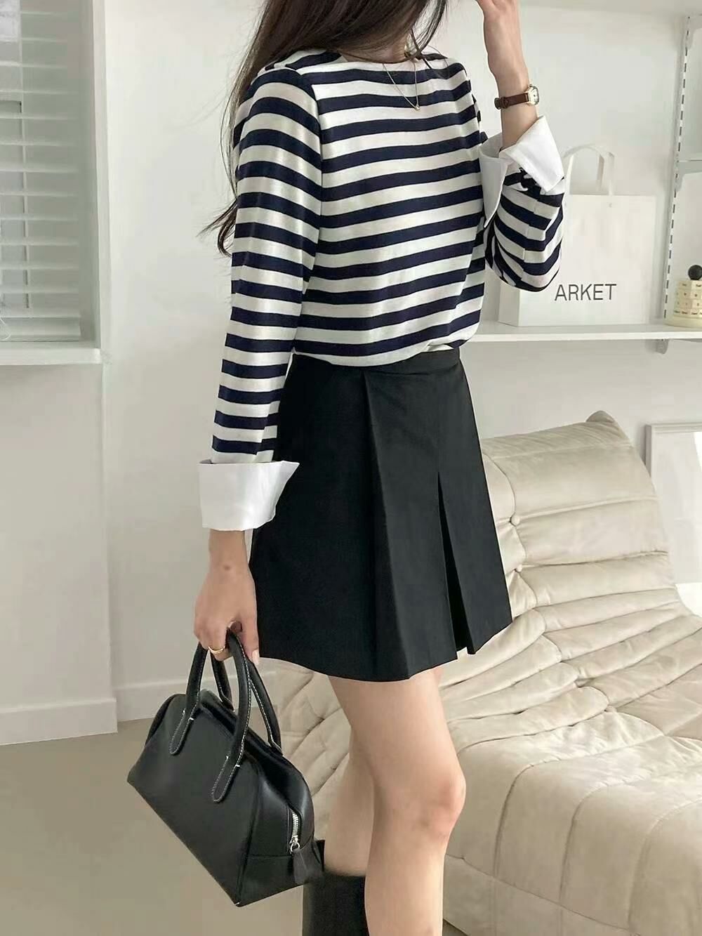 TOP#14174🤎條子襯衫併