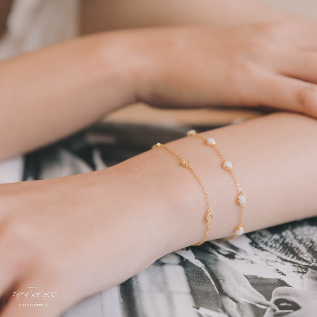 迷你鋯石｜純銀手鍊