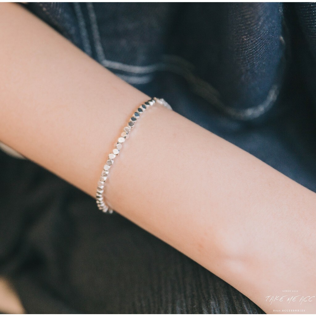 切割碎銀子｜純銀手鍊