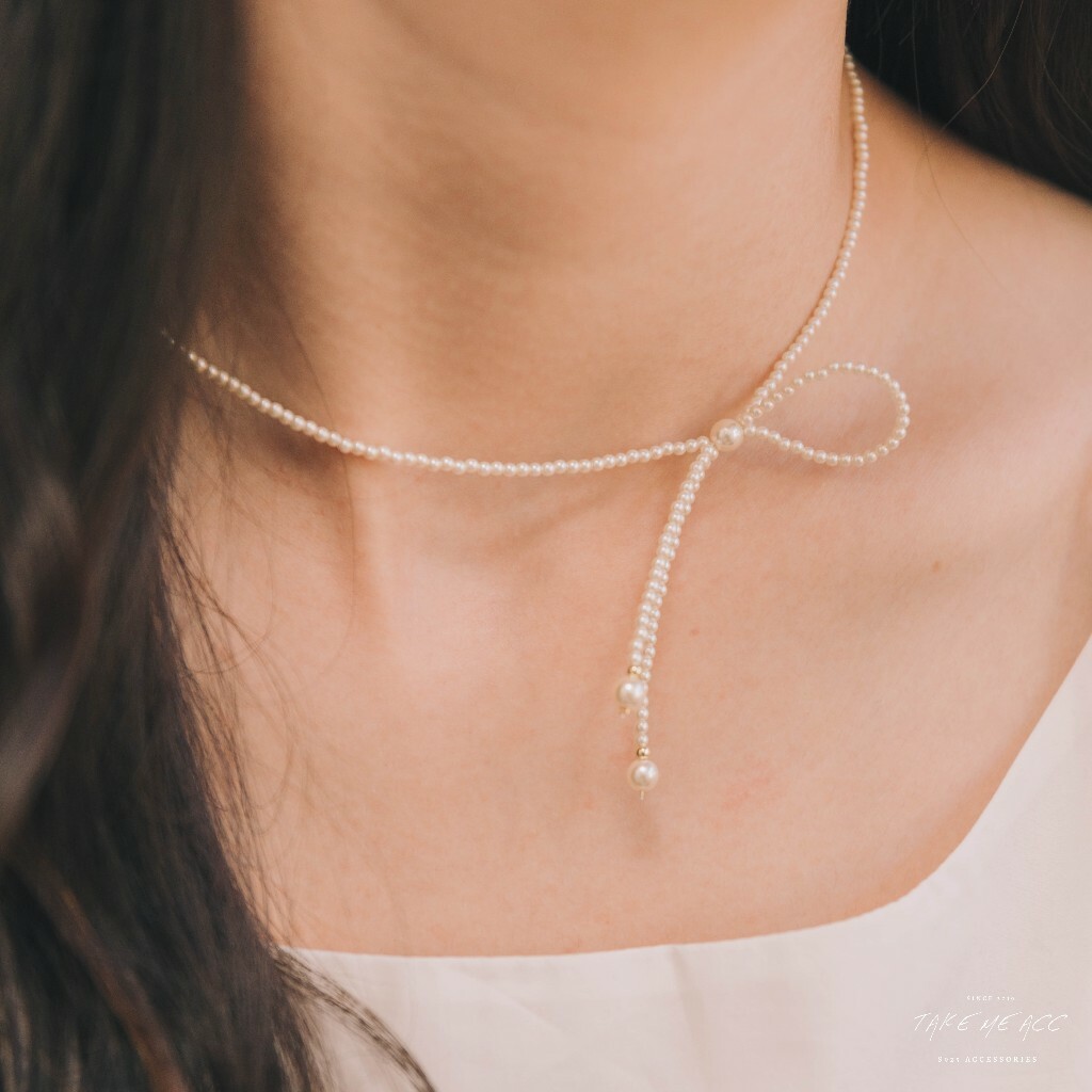 手工蝴蝶結｜項鍊