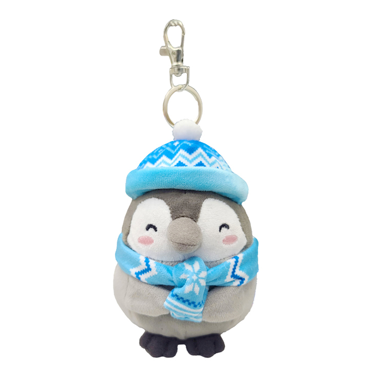 Winter Penguin Plush Keychain