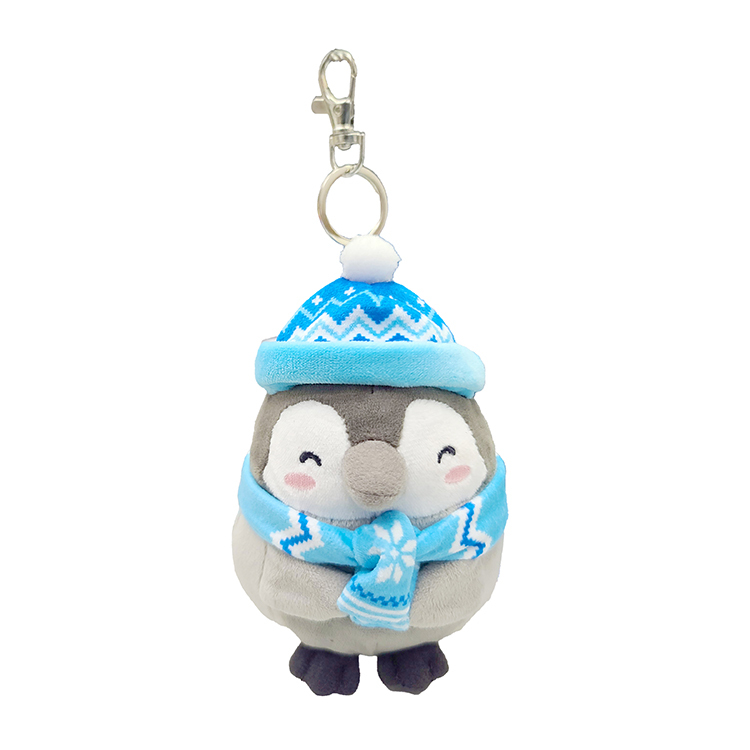 Winter Penguin Plush Keychain