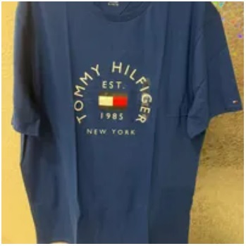 [S] TOMMY HILFIGER TOMMY NY LOGO T-SHIRT,BLUE, 78J8874-401 (STH416)