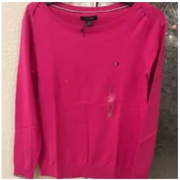 [S] TOMMY HILFIGER SOLID BOATNECK SWEATER,PINK, 76J3281-651 (STH419)