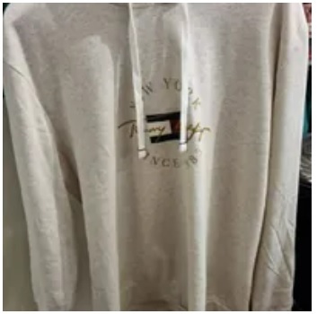 [S] TOMMY HILFIGER NEW YORK SINCE 1985 LOGO PRINT HOODIE,OATMEAL HEATHER, 09T4356-285 (STH423)