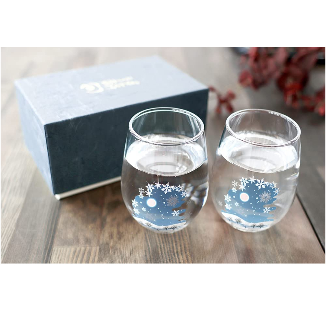 丸モ高木陶器 冷感變色雪景酒杯