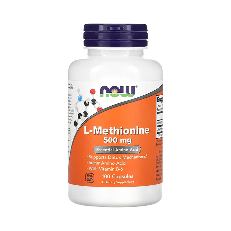 Now Foods, L-Methionine, 500 mg, 100 Capsules