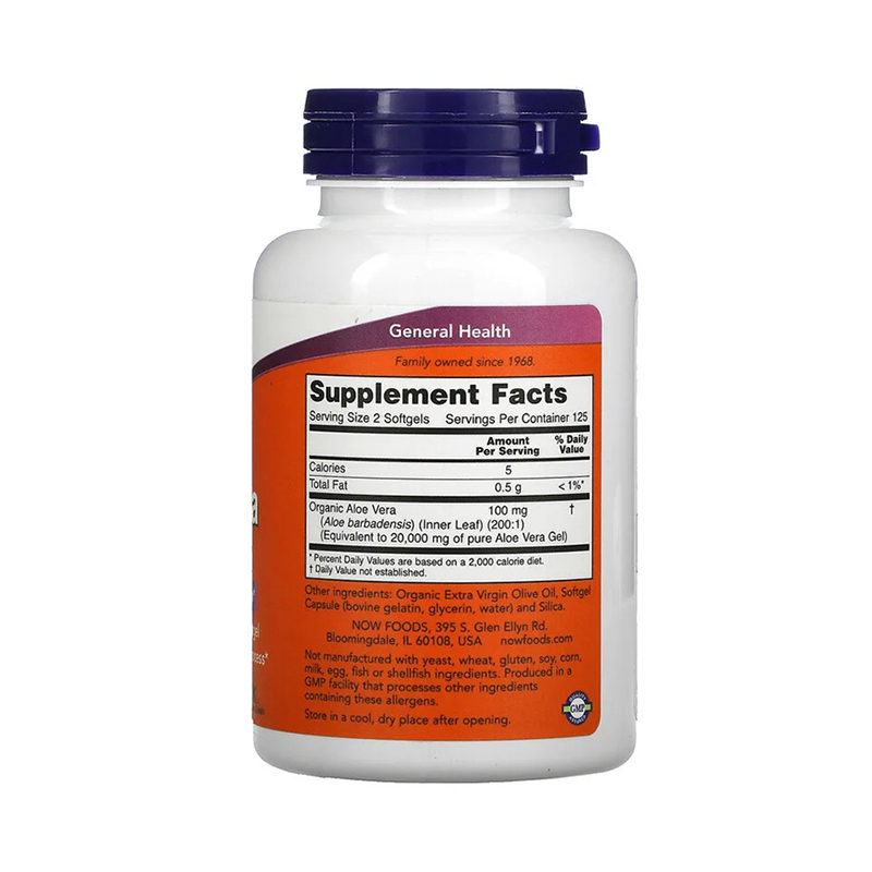 Now Foods, Aloe Vera Gels, 250 Softgels