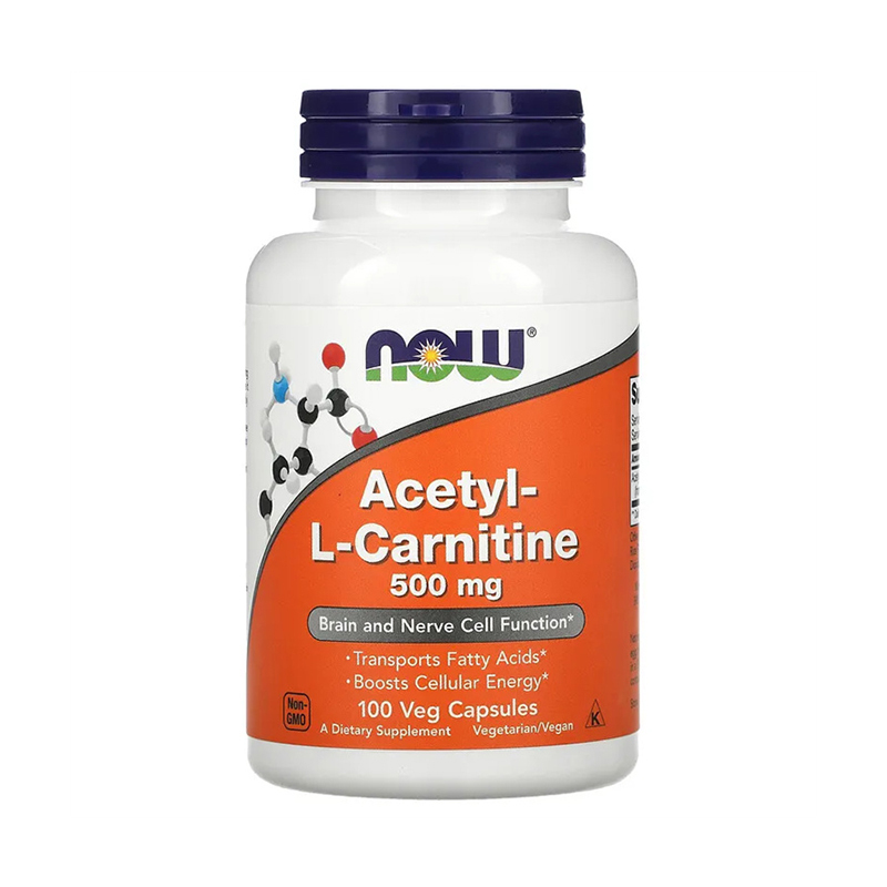 Now Foods, Acetyl-L Carnitine, 500 mg, 100 Veg Capsules