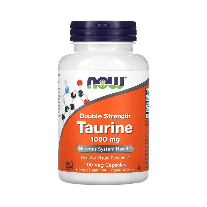 Now Foods, Taurine, Double Strength, 1,000 mg, 100 Veg Capsules