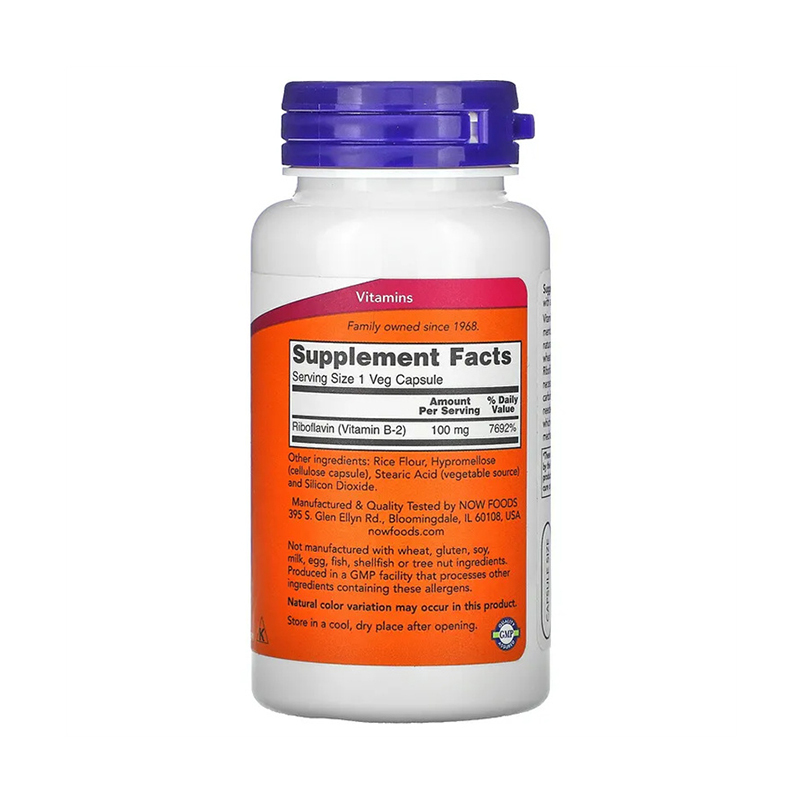 Now Foods, B-2, 100 mg, 100 Capsules