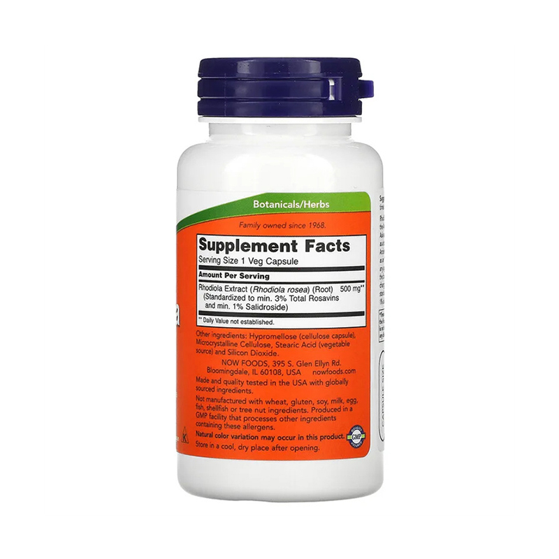 Now Foods, Rhodiola, 500 mg, 60 Veg Capsules