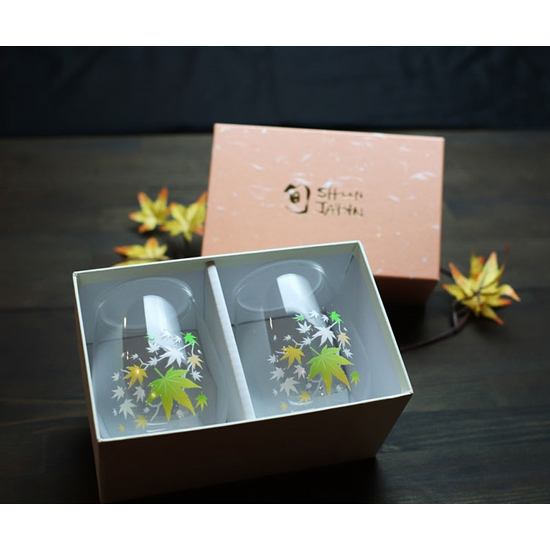 丸モ高木陶器 冷感變色紅葉酒杯