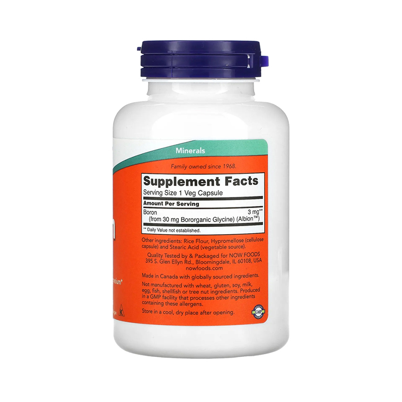 NOW Foods, Boron, 3 mg, 250 Veg Capsules