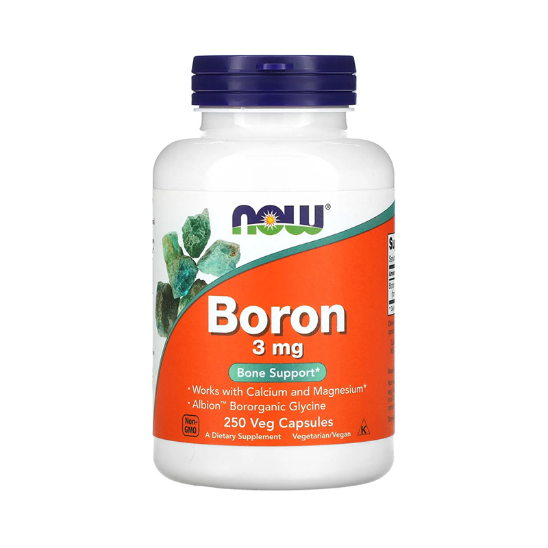 NOW Foods, Boron, 3 mg, 250 Veg Capsules