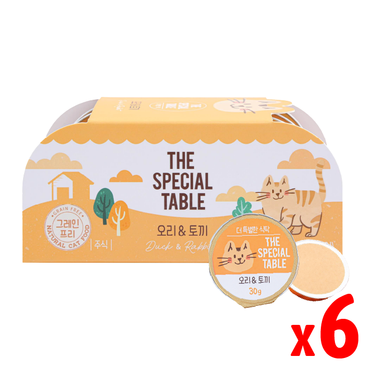 【組合優惠】 韓國Cat Pure |貓咪迷你主食罐 鴨肉 & 兔肉 30g×6 (CP-1291)