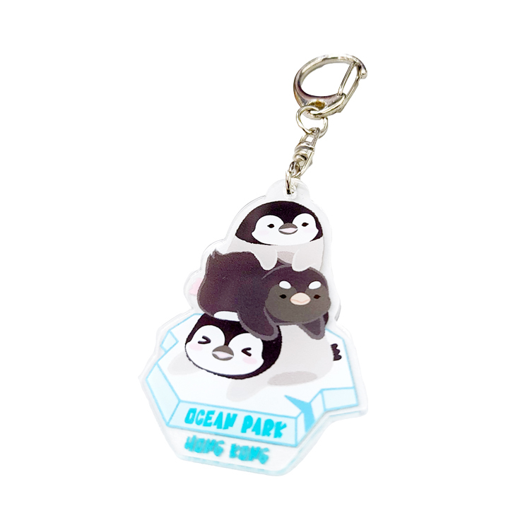 Penguin Friends Acrylic Keychain