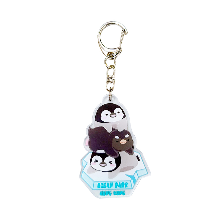 Penguin Friends Acrylic Keychain