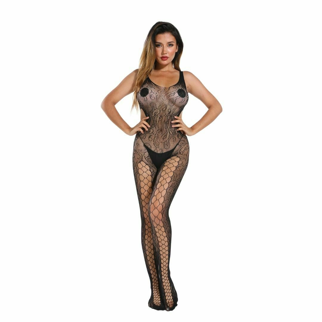 Hollow snake print stockings jumpsuit 40056