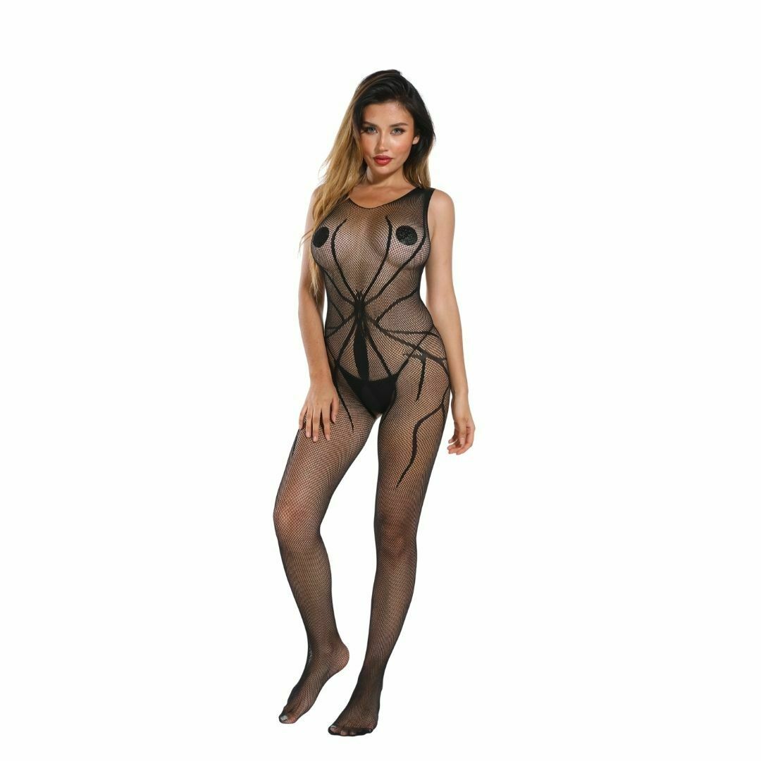 Spider silk stockings bodysuit 40064
