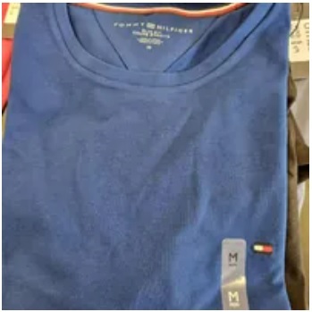 [S] TOMMY HILFIGER SLIM FIT PREMIUM STRETCH T-SHIRT,BLUE, 78J6344-402 (STH438)