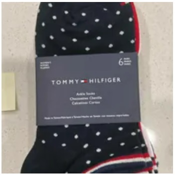 [S] TOMMY HILFIGER 69J9271 ANKLE SOCKS 6PACK,MULTI COLOR, 197232067878 (STH445)