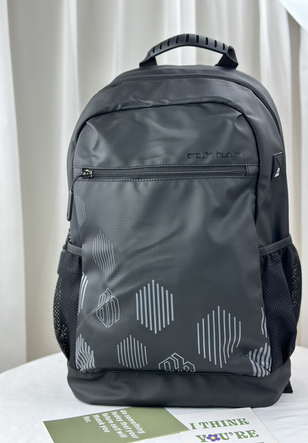 Arctic hunter 經典黑 多功能男用後背包 / 電腦包 #B00489