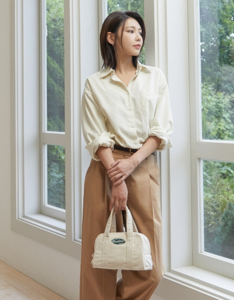 <韓國代購> DEPOUND BOWLING CORDUROY BAG