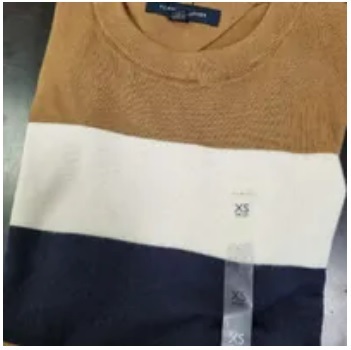 [S] TOMMY HILFIGER STRIPE CREWNECK SWEATER,GOLDEN RAYS, 78J9323-210 [FINAL SALE] (STH448)