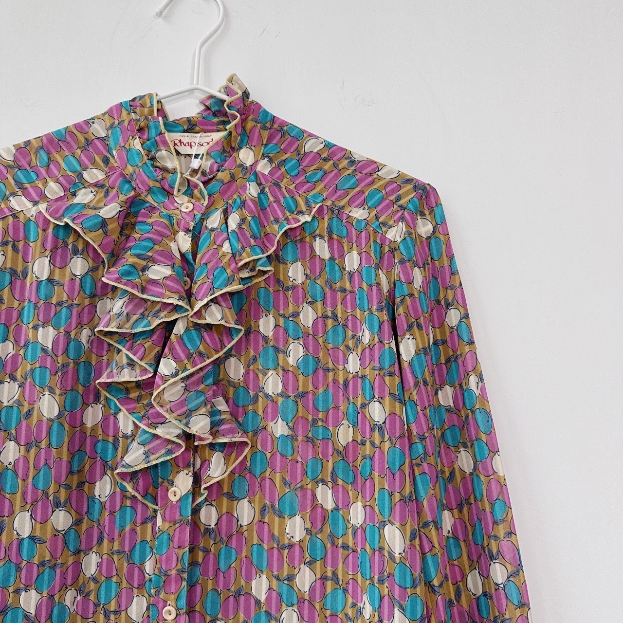 日本製繽紛果實圖案長袖上衣