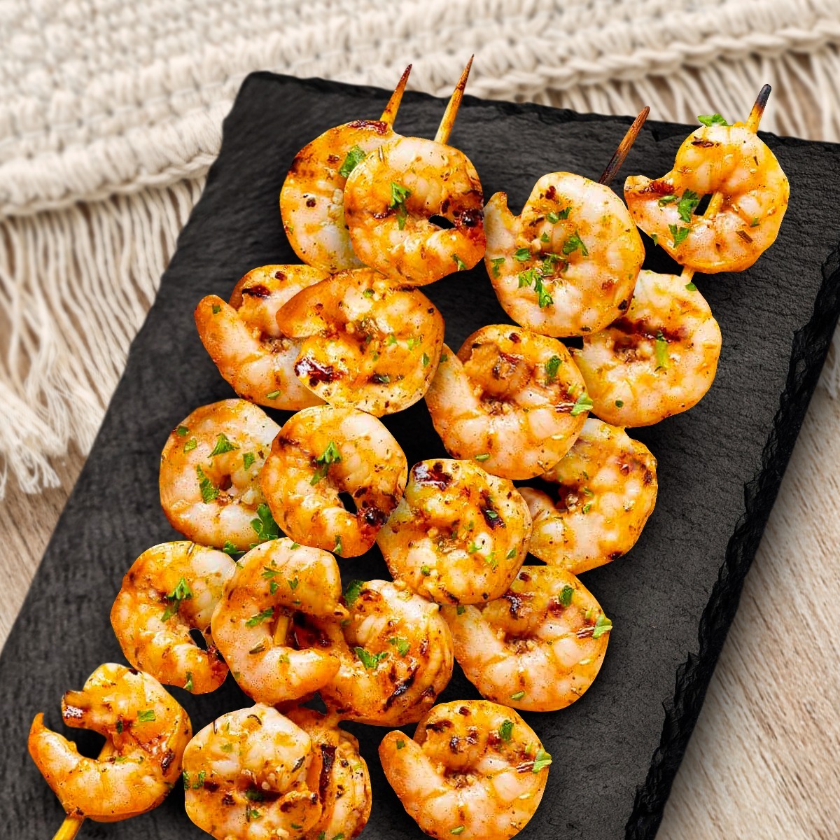 泰國漢廷西西里蒜香牛油烤蝦串 (4串) 180g