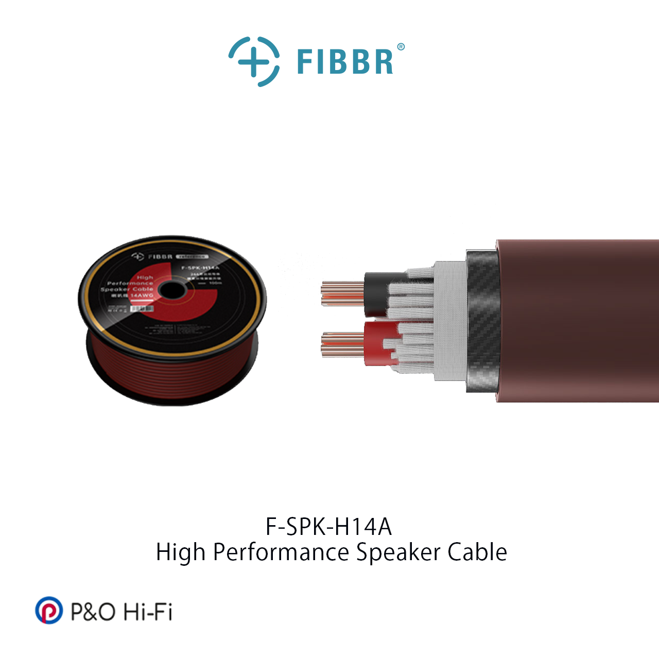 FIBBR F-SPK-H14A 高性能碳纖維喇叭線