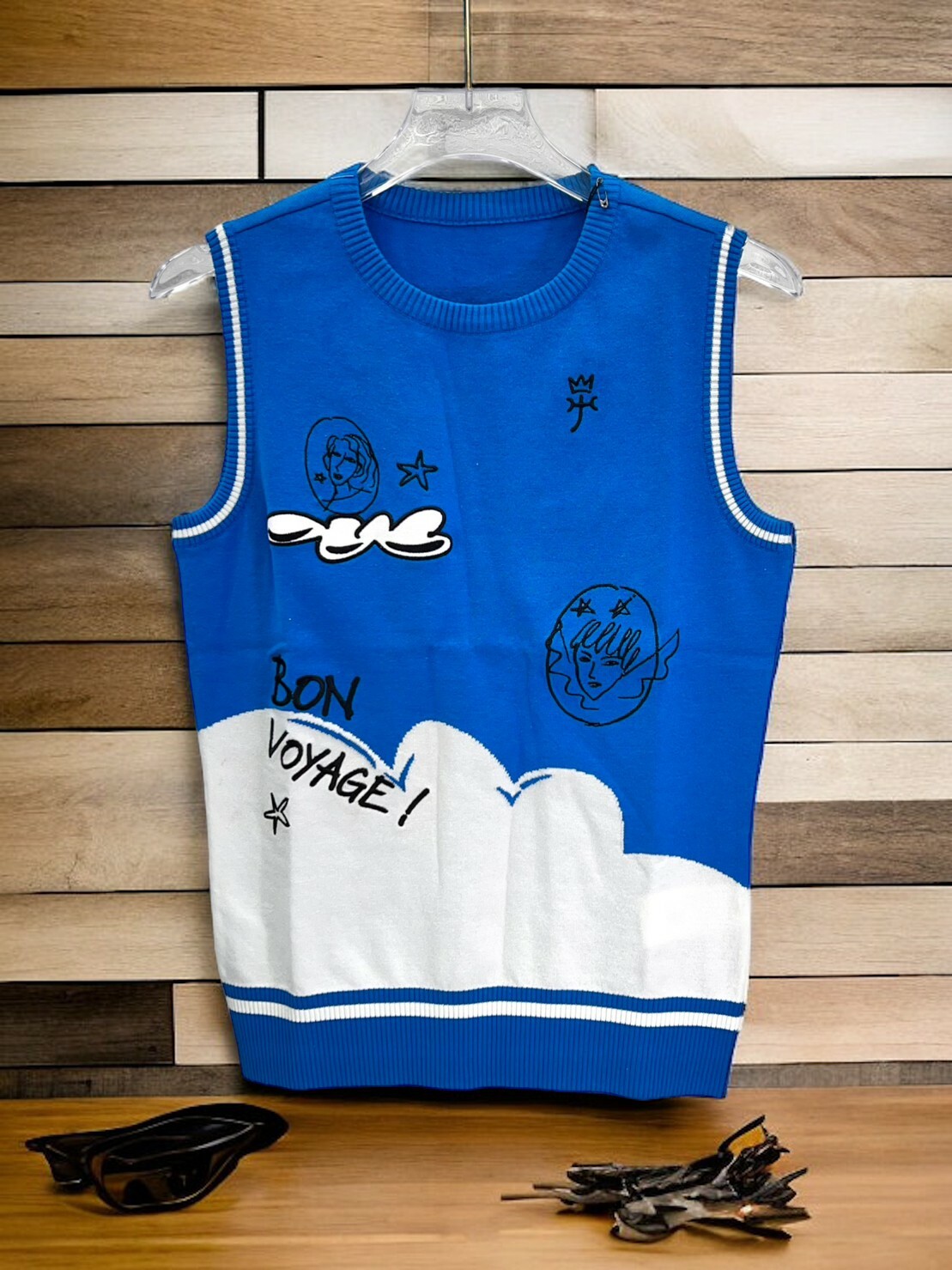 女款 【現貨】Castelbajac Golf/時尚童趣可愛印花圖騰針織背心/高爾夫球衣