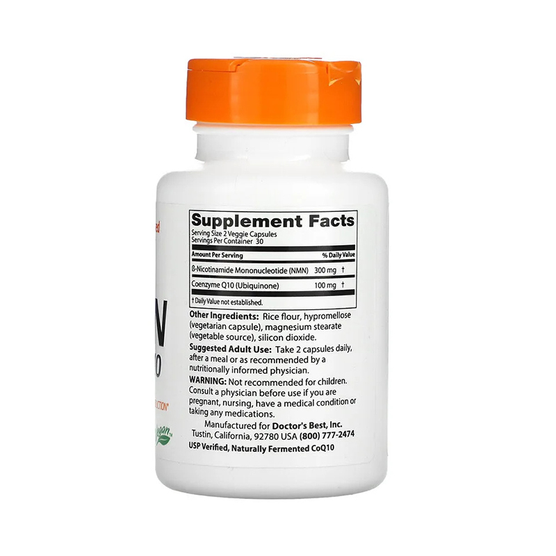 Doctor's Best, NMN 150 mg + CoQ10 50 mg, 60 Veggie Caps