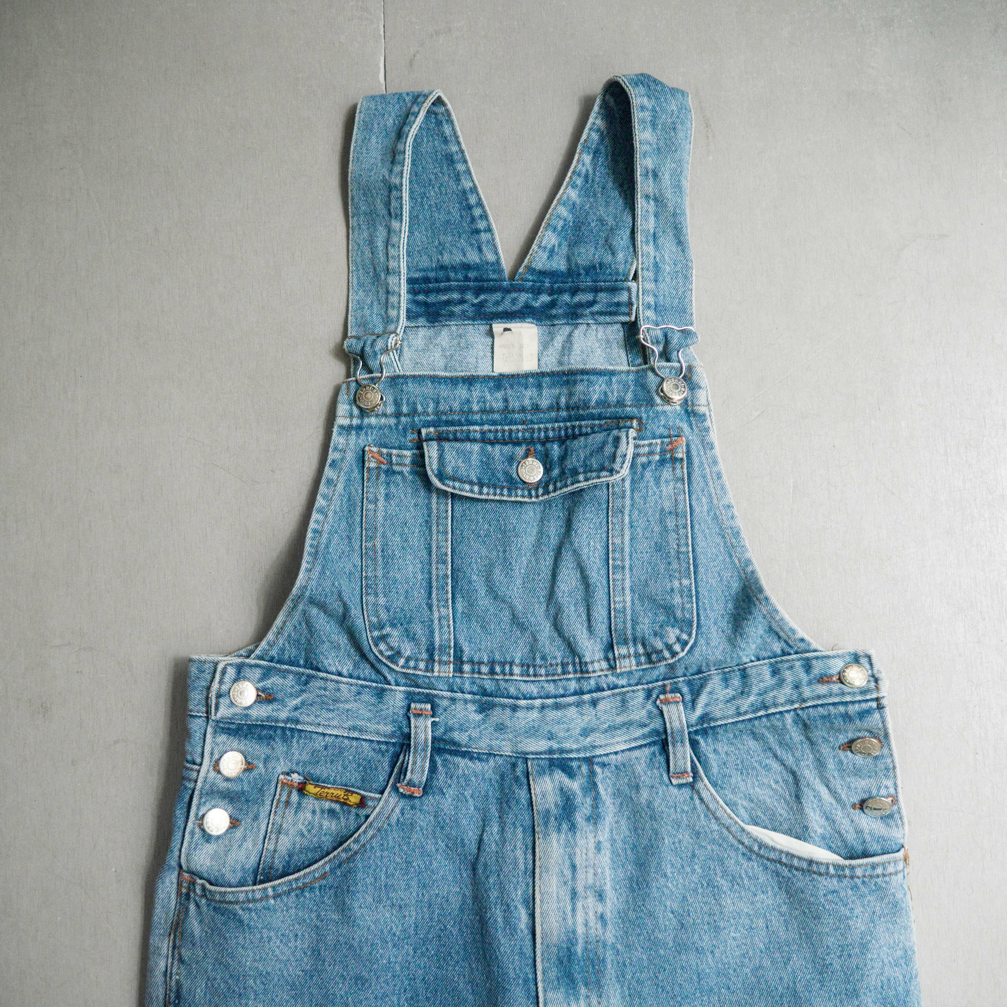 VINTAGE DENIM OVERALL 丹寧 水洗 牛仔 淺藍 吊帶褲 B