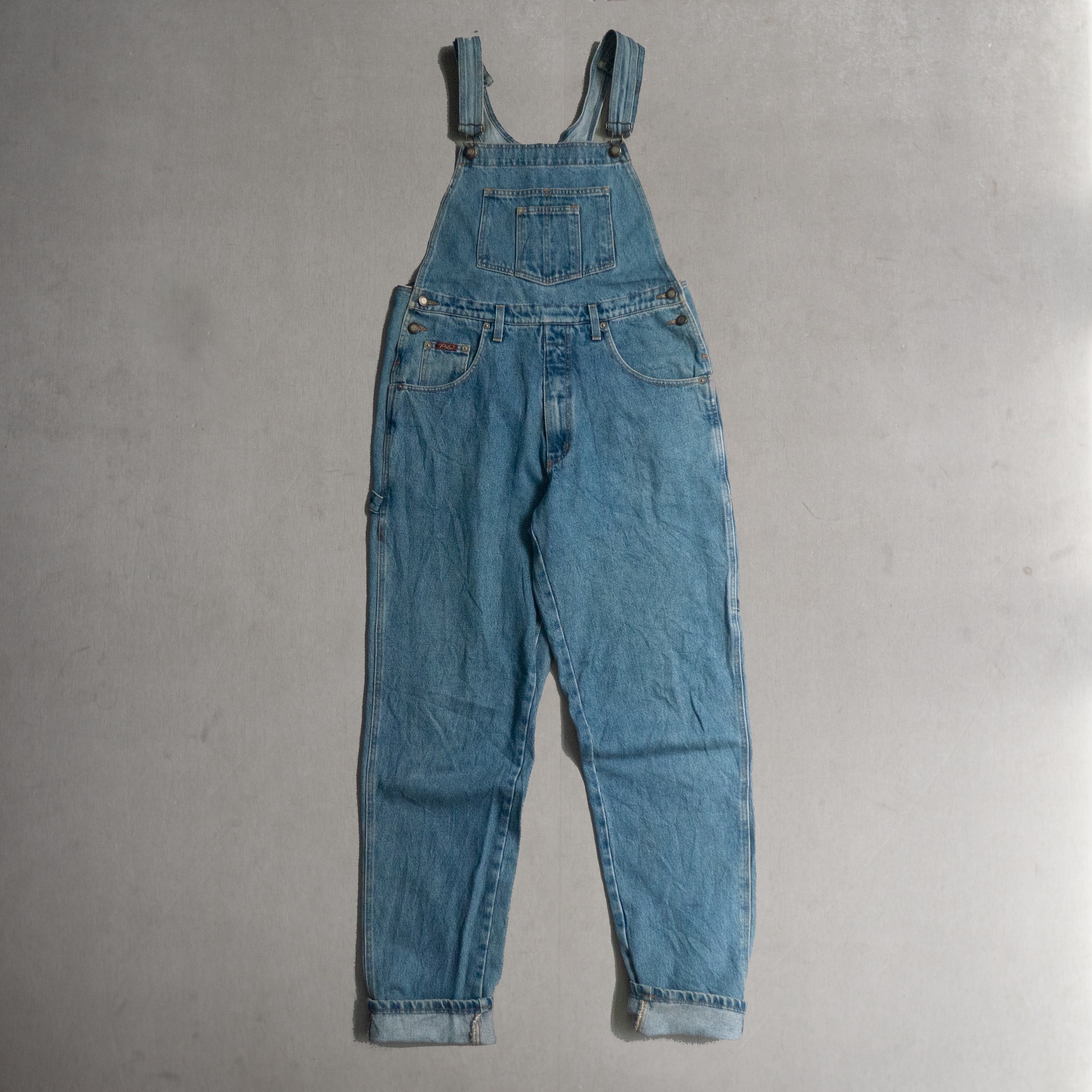 VINTAGE DENIM OVERALL 丹寧 水洗 牛仔 淺藍 吊帶褲 D