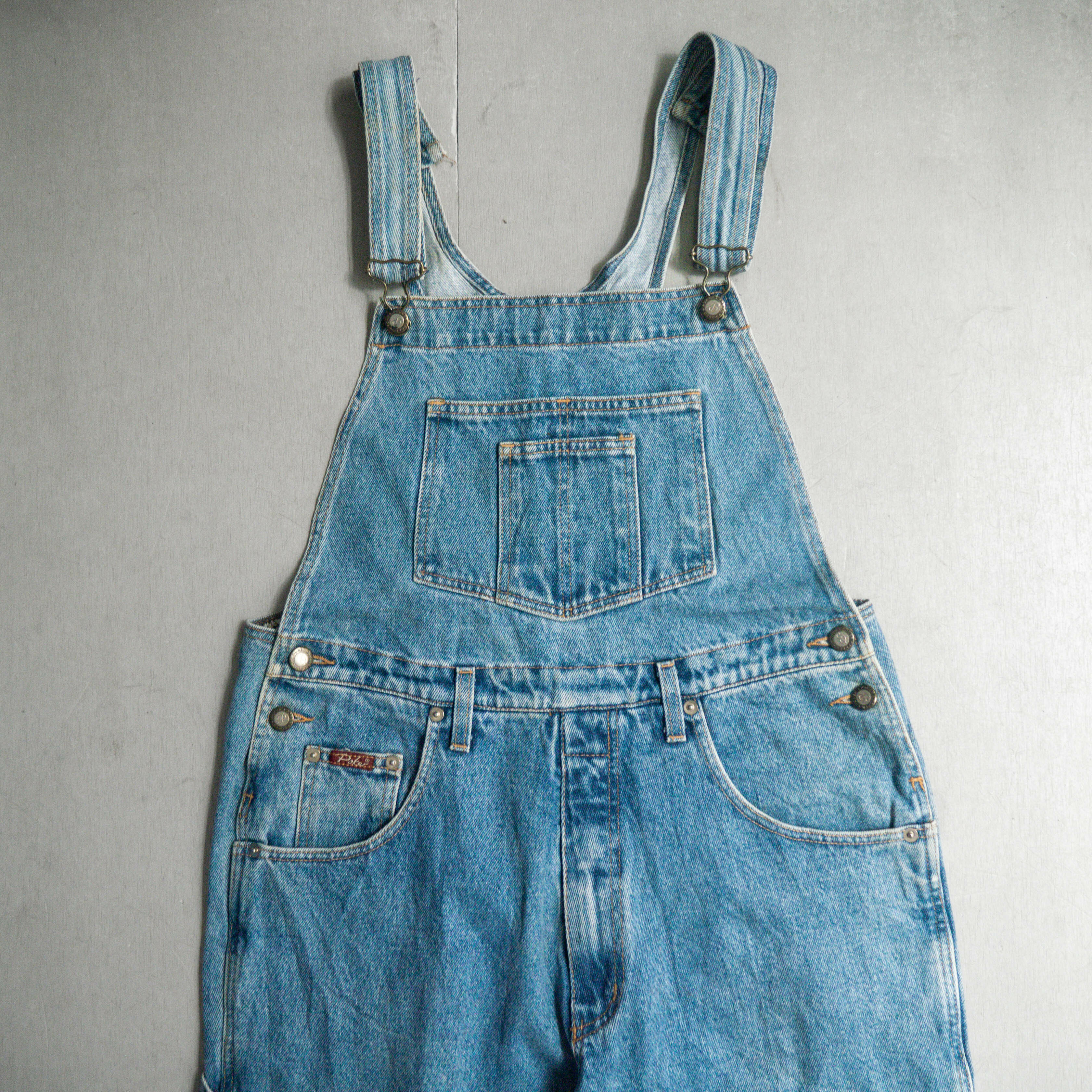 VINTAGE DENIM OVERALL 丹寧 水洗 牛仔 淺藍 吊帶褲 D