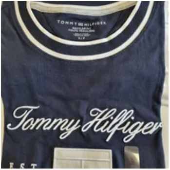 [S] TOMMY HILFIGER REGULAR FIT COUPE LOGO T-SHIRT,NAVY, 78J9474-410 (STH456)