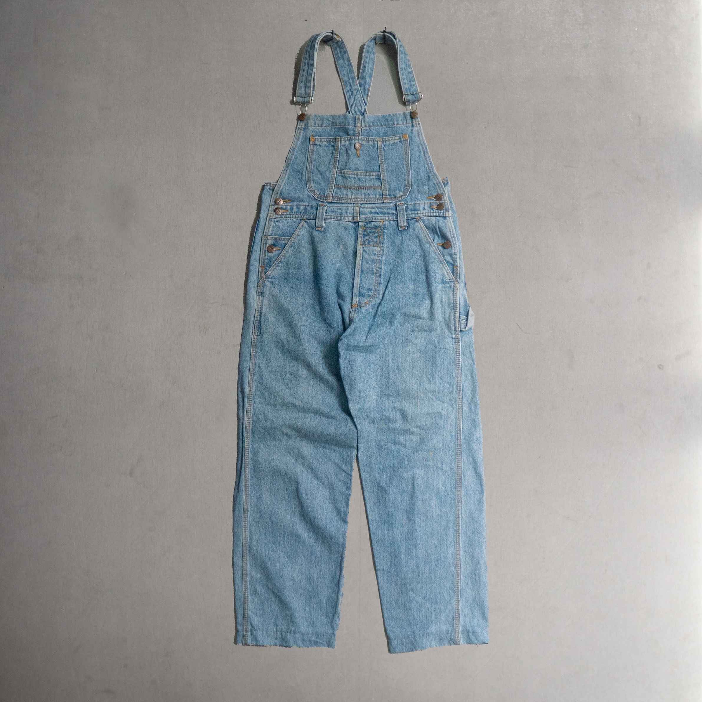 VINTAGE DENIM OVERALL 丹寧 水洗 牛仔 淺藍 吊帶褲 F