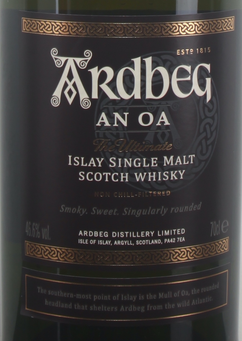 Ardbeg AN OA Single Malt Islay Scotch Whisky 46.6%